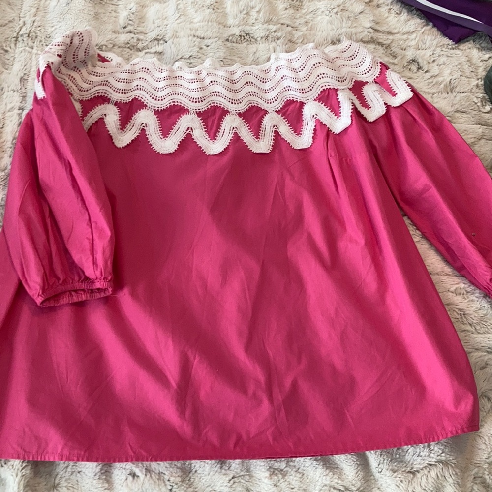 Pink off the shoulder top